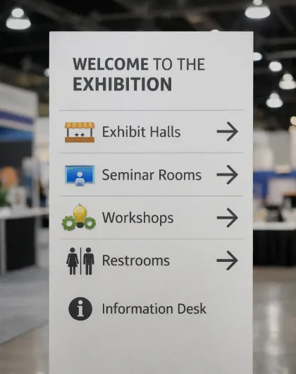 Directional and podium signage