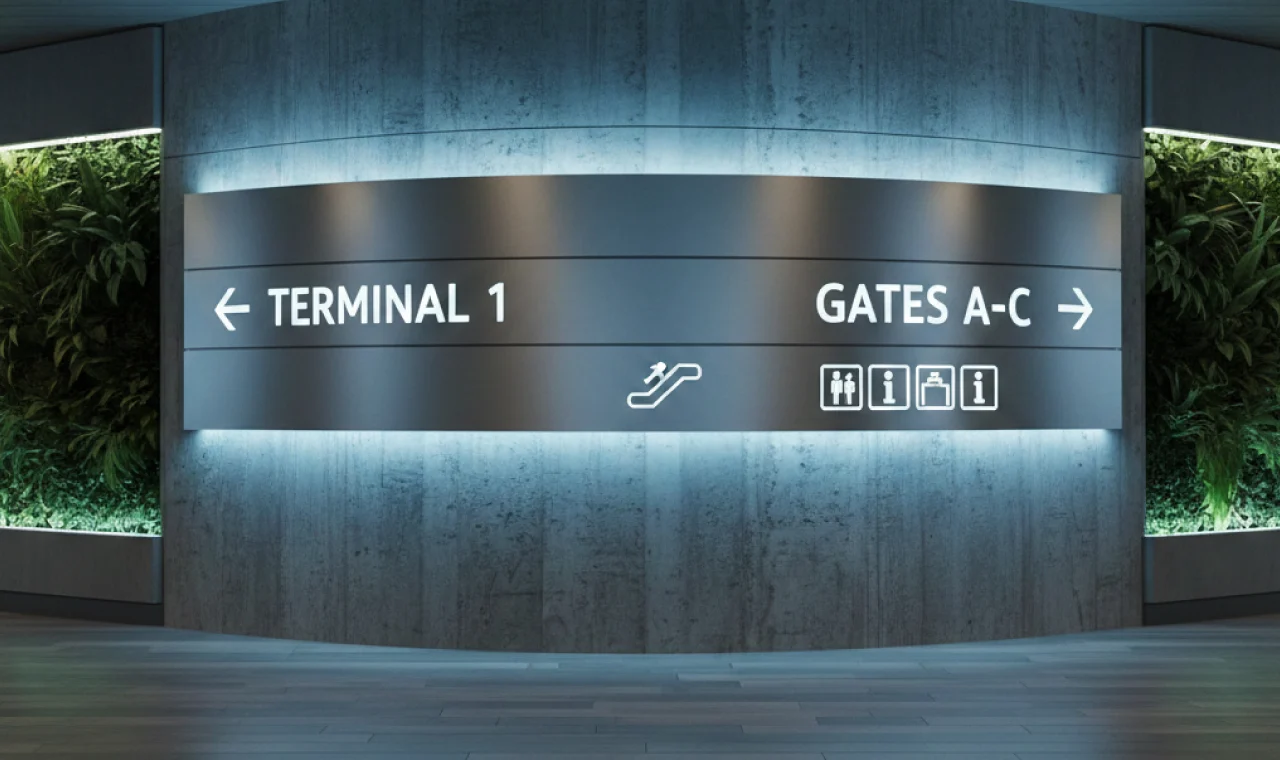 Illuminated wayfinding signs