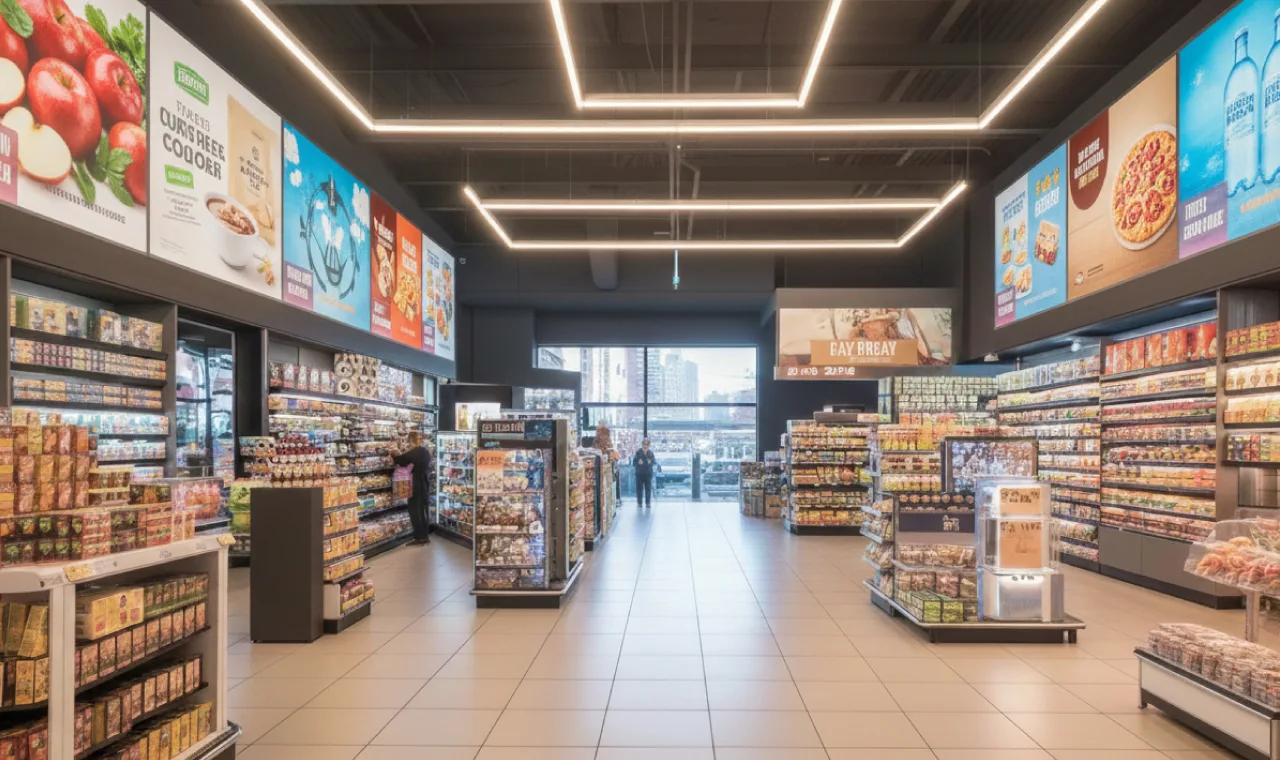 In-store branding panels