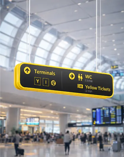 Public park and city branding signage