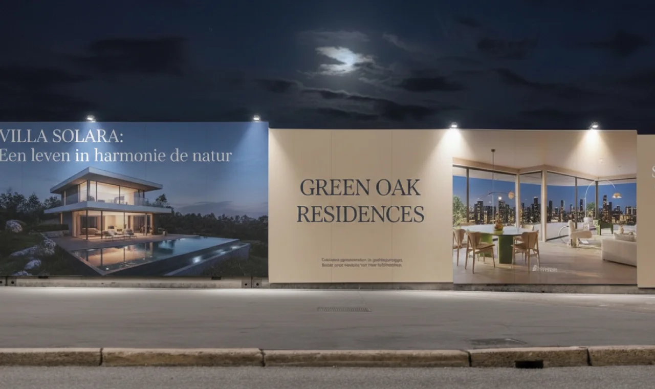 Sales office and hoarding signage