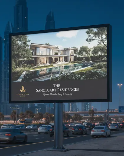 Sales office and hoarding signage