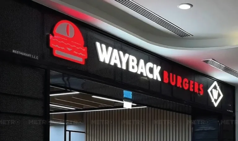 WAYBACK BURGERS signage by Metroplus