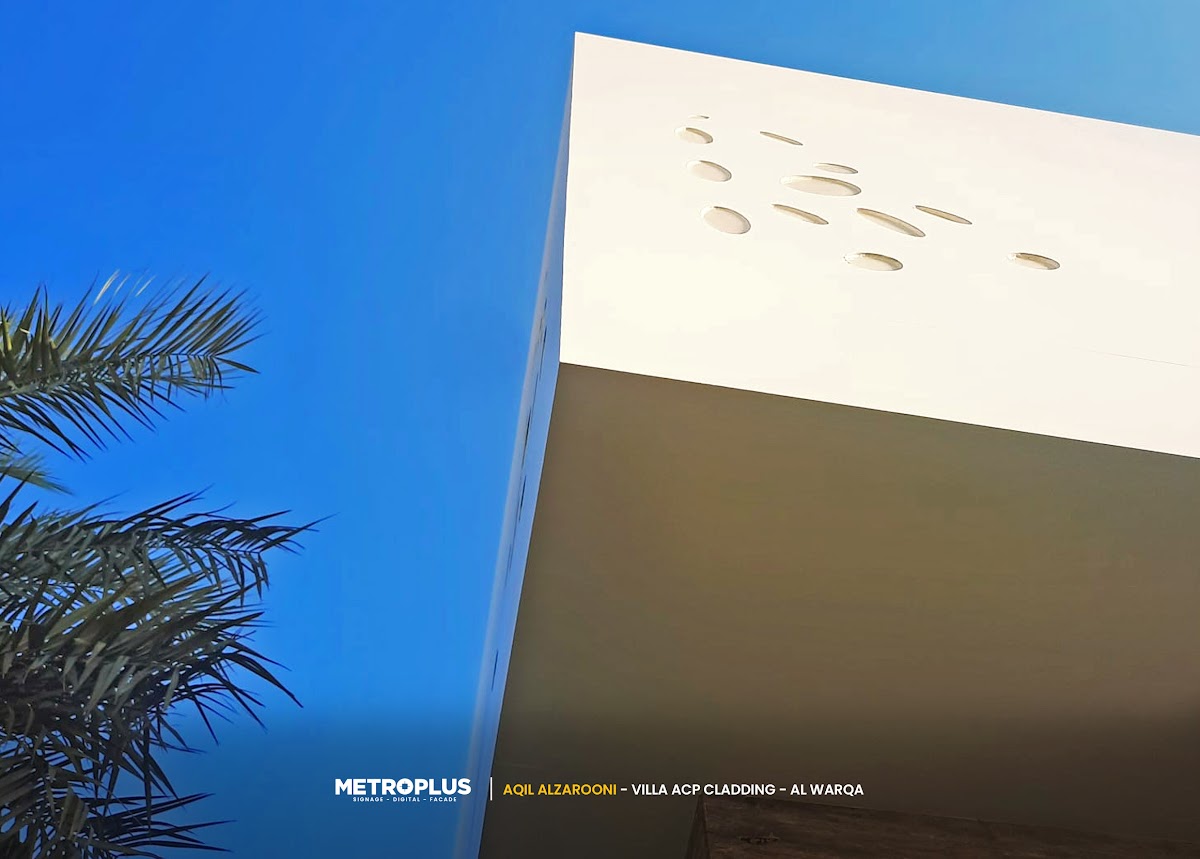 Villa ACP Cladding & Facade Detailing, Al Warqa - Metroplus