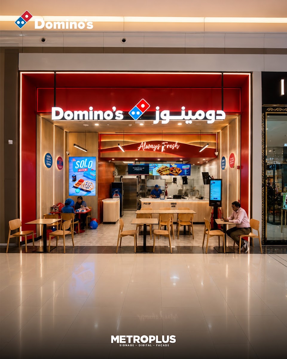 Full Storefront Signage with Interior LED Displays - Metroplus
