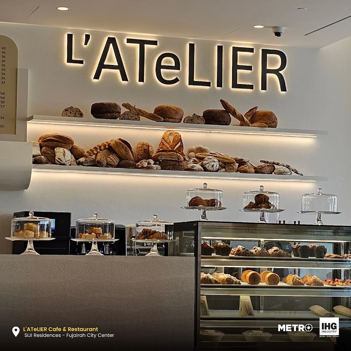 Backlit Interior Wordmark Above Artisan Display - Metroplus