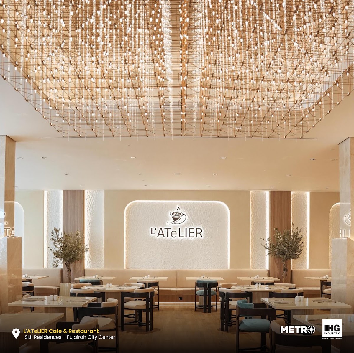 Backlit Interior Wordmark Above Artisan Display - Metroplus detail view