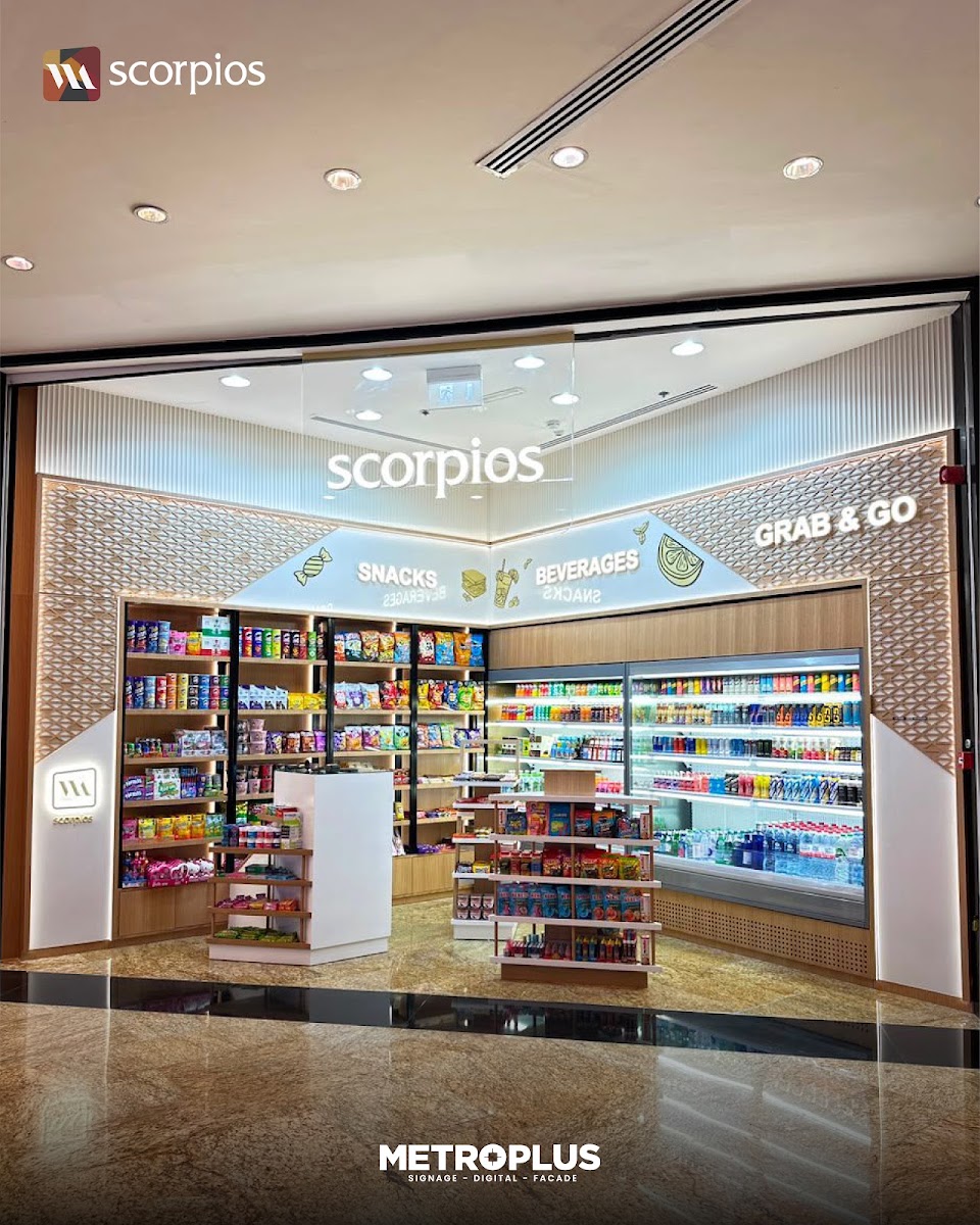Scorpios Mini-Mart In-Store Branding & Signage, Mall of the Emirates - Metroplus