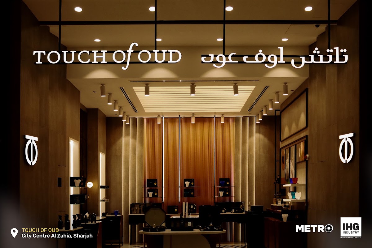 Touch of Oud Storefront Signage, City Centre Al Zahia - Metroplus