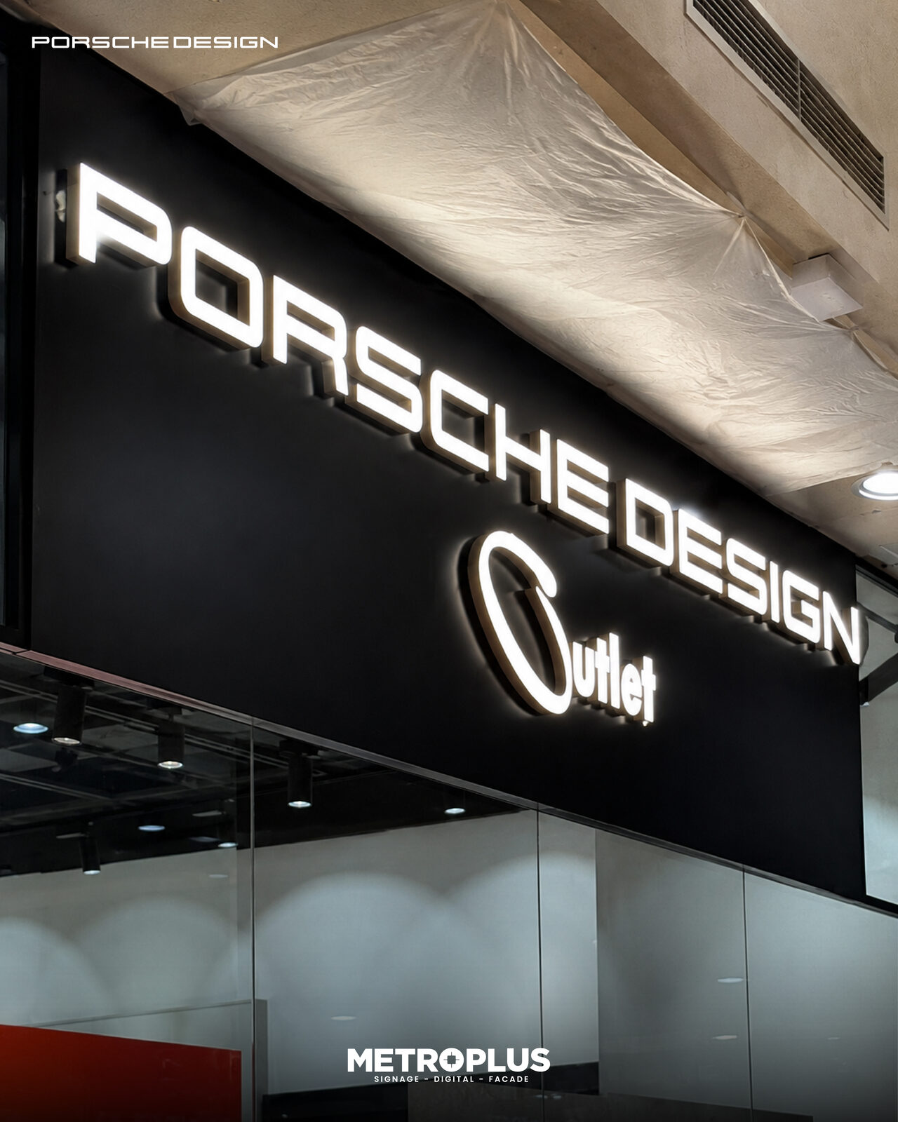 Porsche Design, Jashanmal – Jashanmal, Dubai - Metroplus signage project