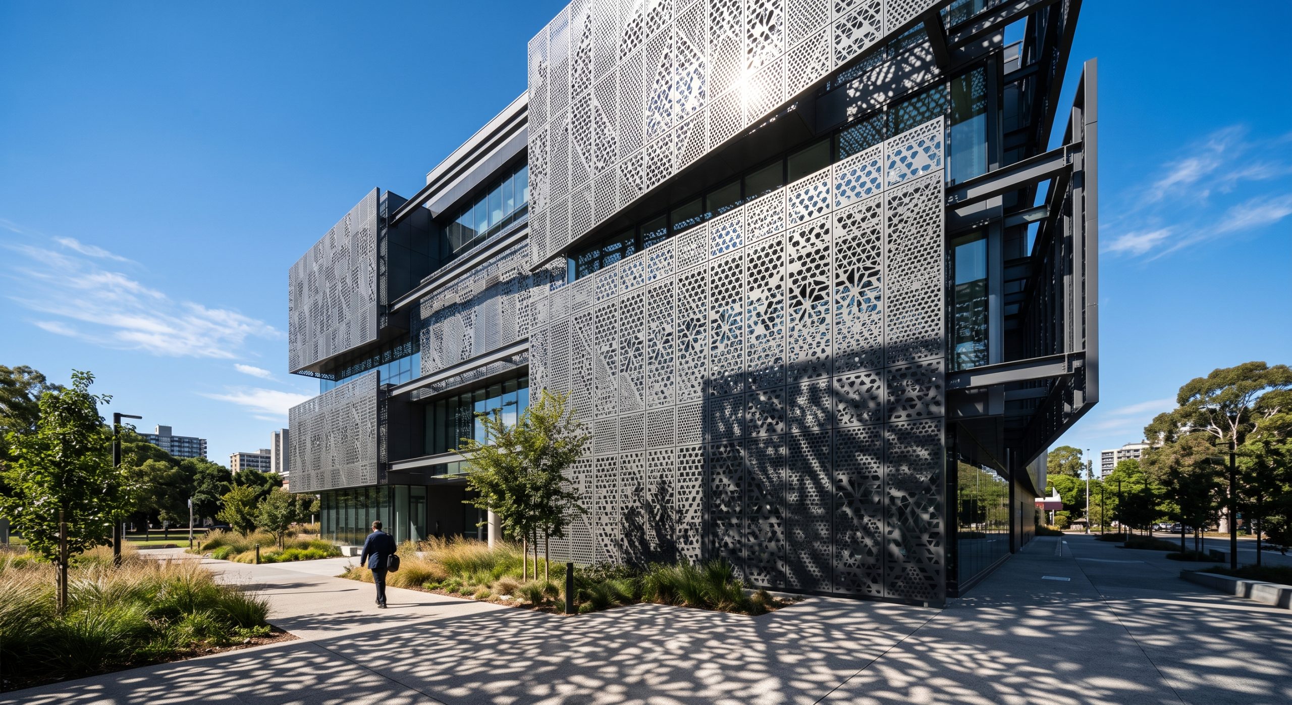 Perforated Metal Facades for Retail Buildings