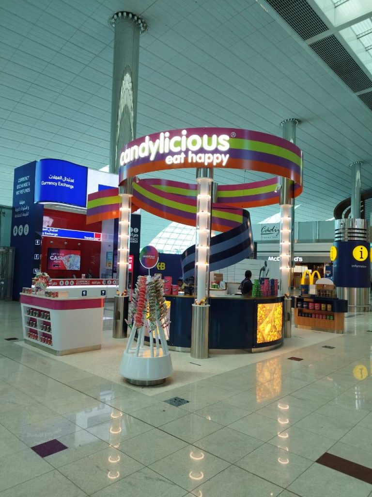 Candylicious & Garrett Popcorn – Airport Retail Kiosks
