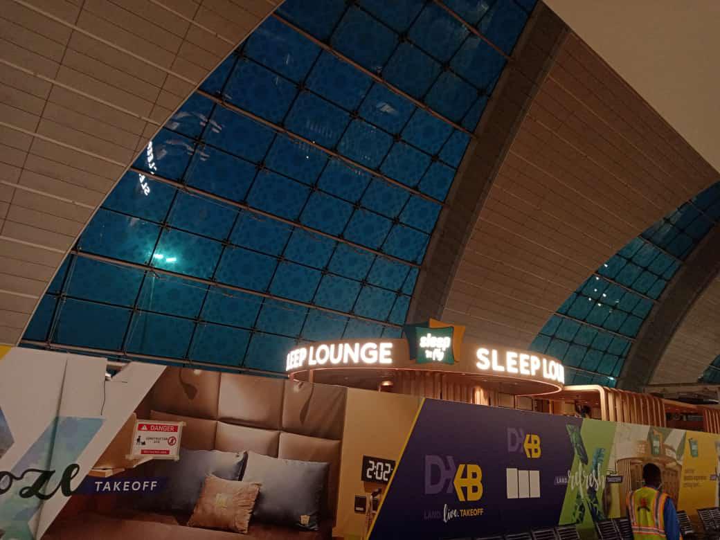 Illuminated Pillow-Logo Signage & Dome Architecture for Sleep 'n Fly Sleep Lounge - Metroplus detail view