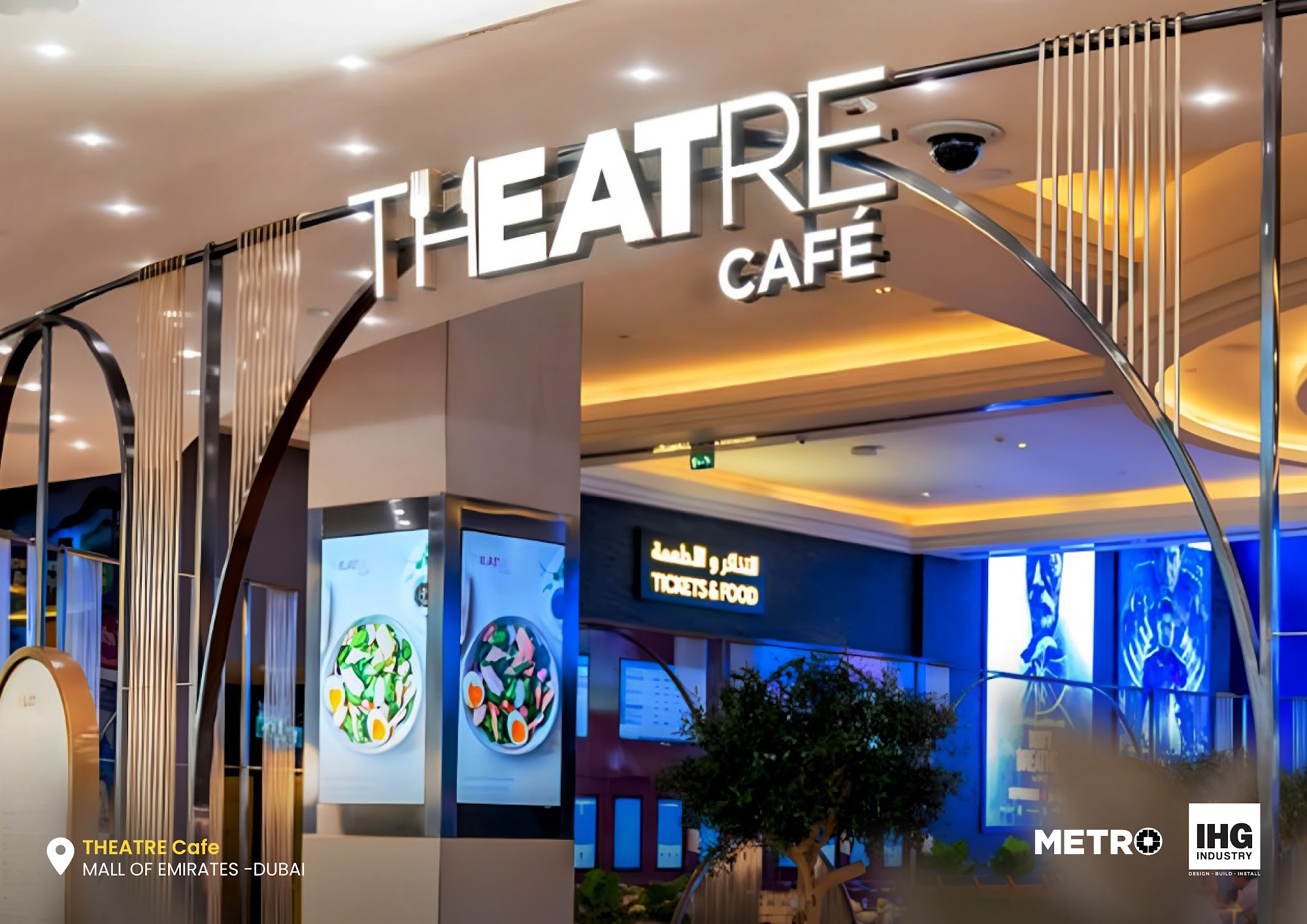 Theatre Cafe, Mall of the Emirates – Mall of the Emirates, Dubai - Metroplus signage project