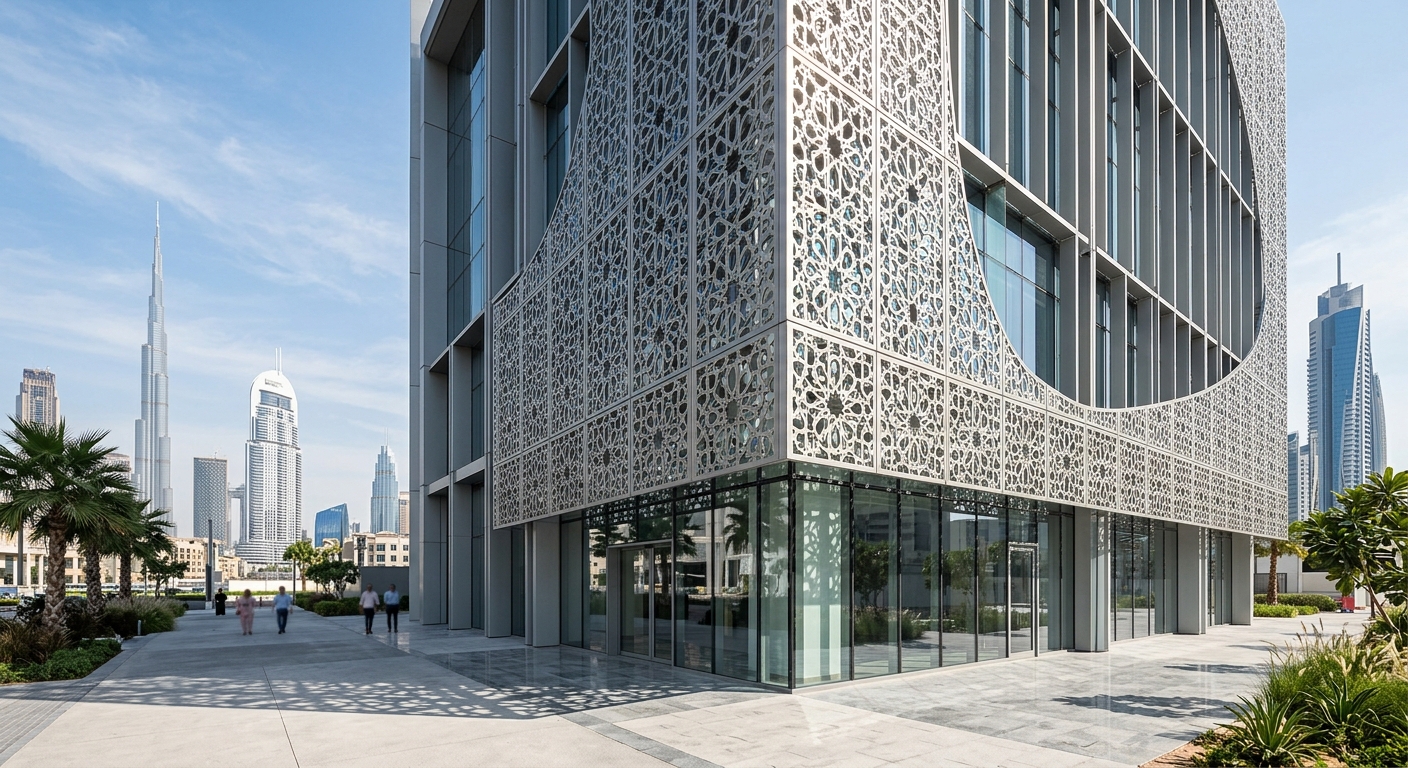 Perforated Metal Facade Designs in Dubai