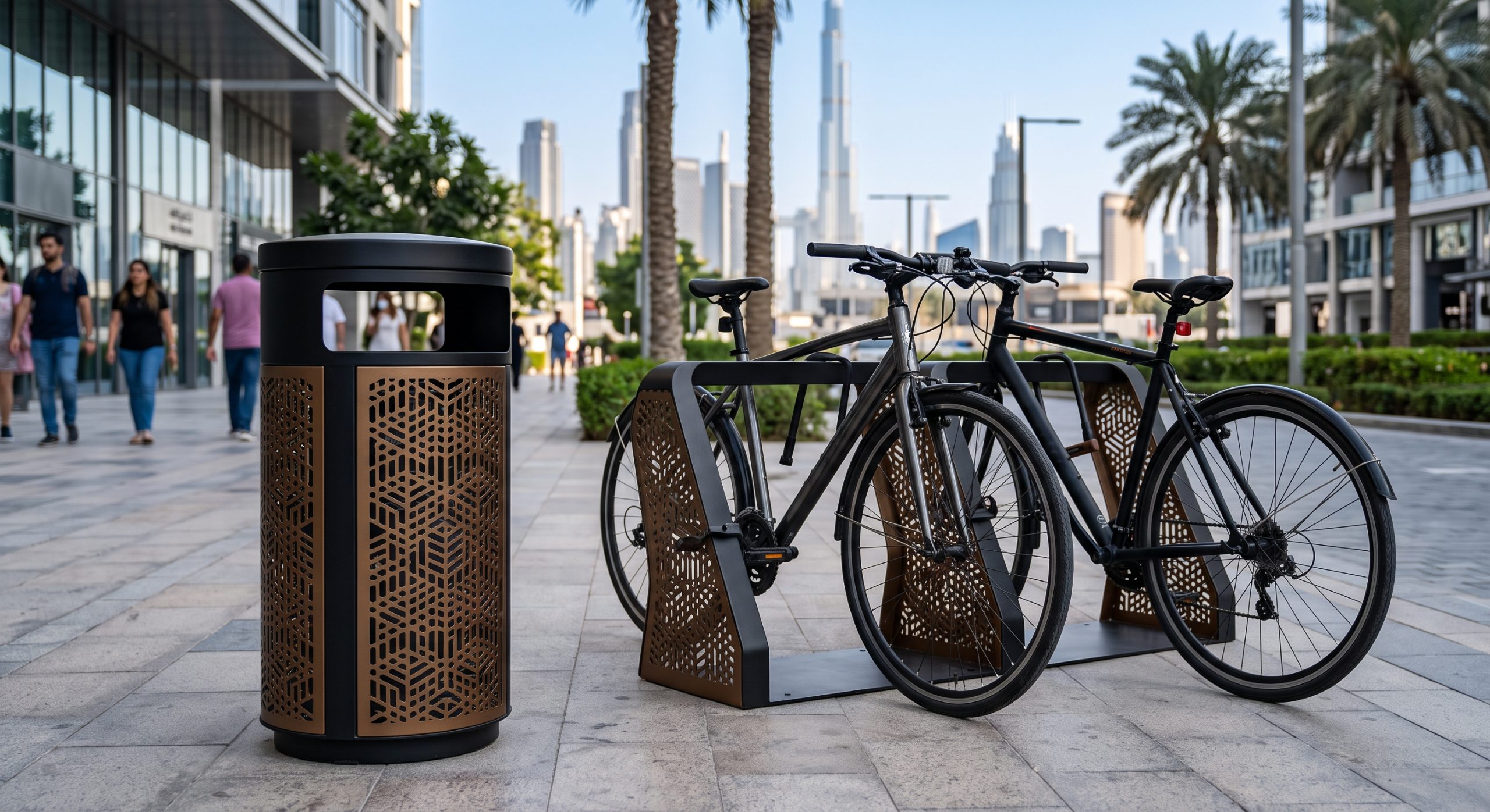 Street Furniture: Trash Bins & Bicycle Racks in Dubai
