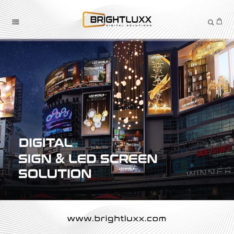 Brightluxx digital signage and LED screen product range