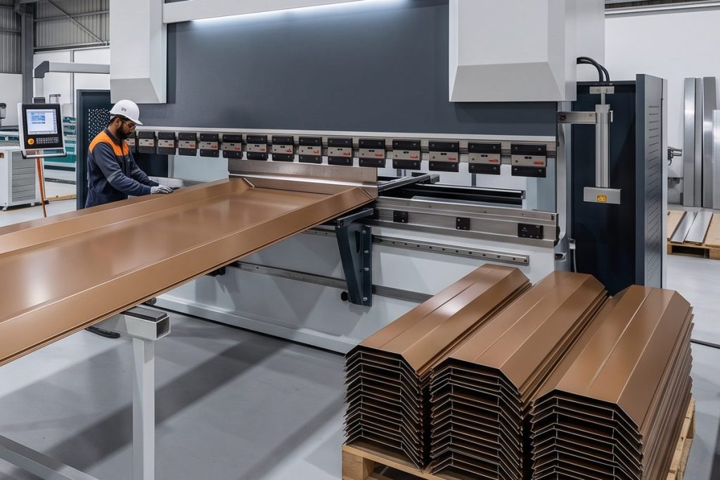 CNC bending of sheet metal at the Metroplus fabrication facility in the UAE
