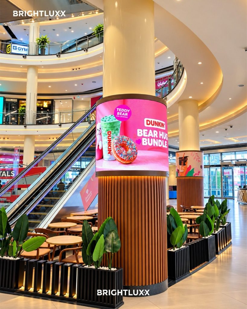 Dunkin’ Flexible LED Screen, Mega Mall Sharjah