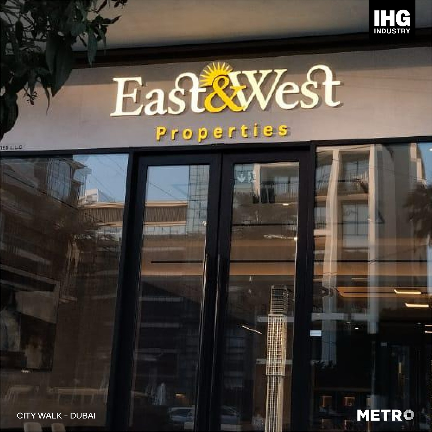 East & West Properties, City Walk – City Walk, Dubai - Metroplus signage project