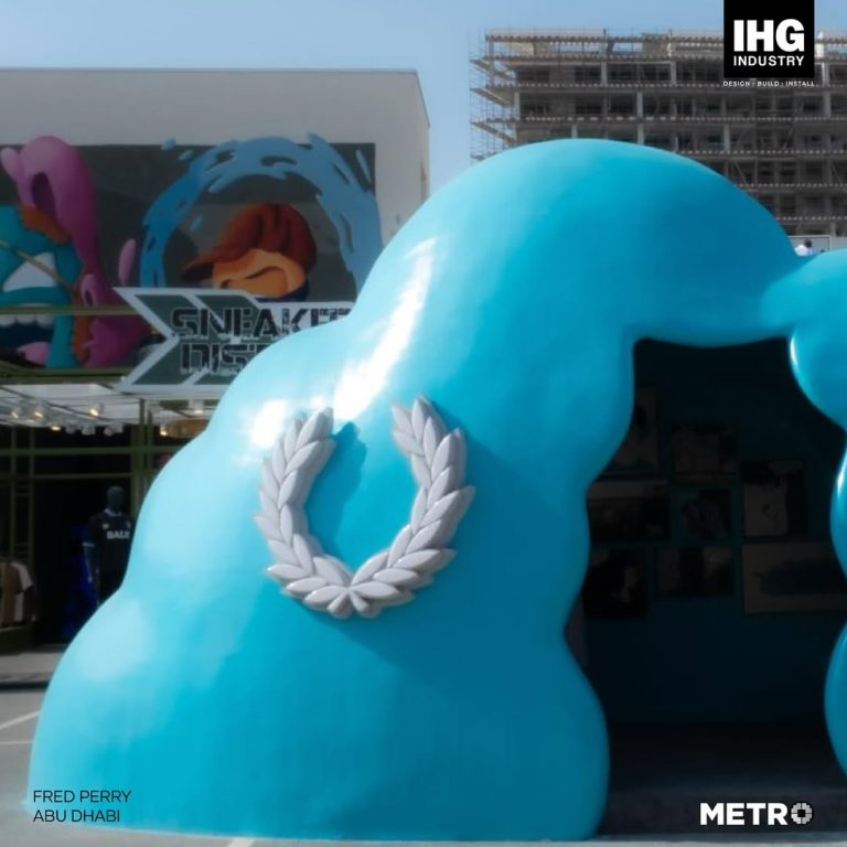 Fred Perry interactive brand booth built for an event in Abu Dhabi