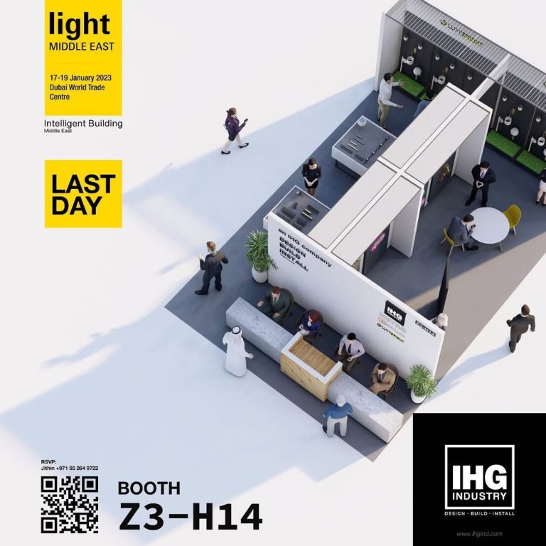 IHG Industry exhibition stand at the LIGHTME season