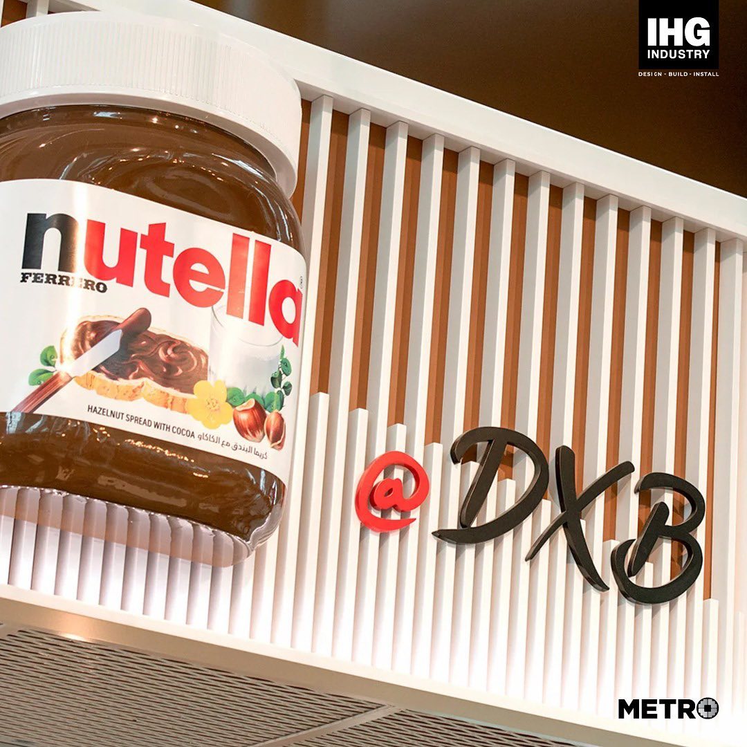 Nutella Airport Concept – Airport, UAE - Metroplus signage project
