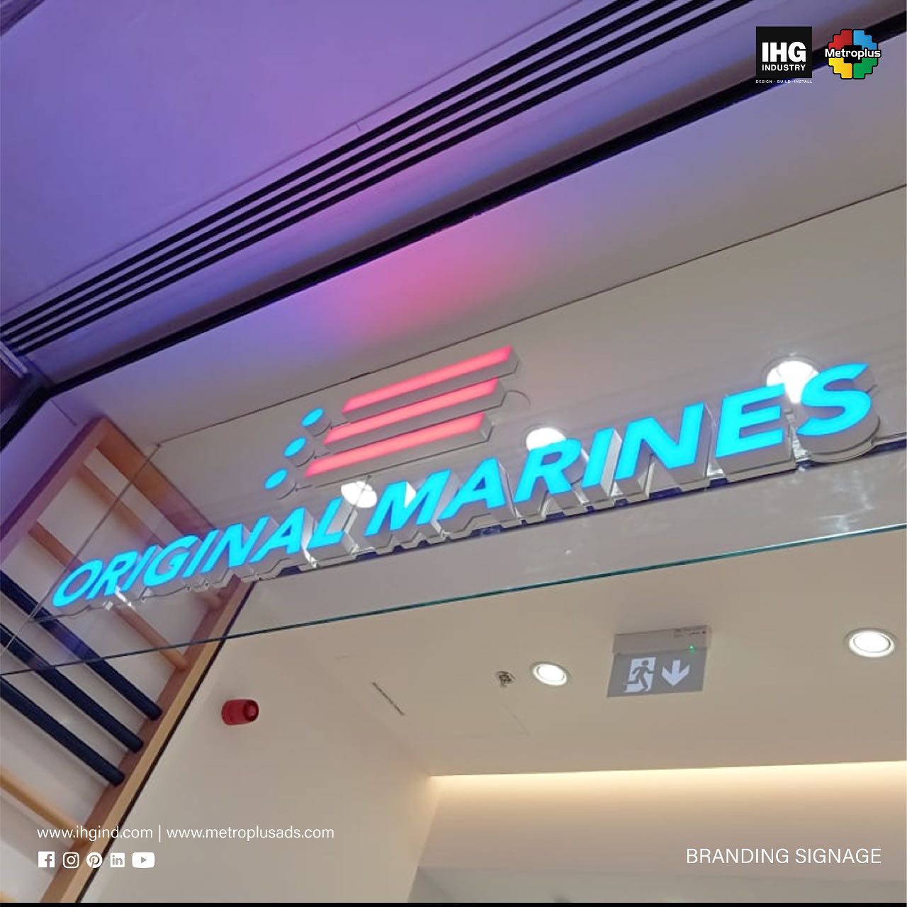 Original Marines, Mall of the Emirates – Mall of the Emirates, Dubai - Metroplus signage project
